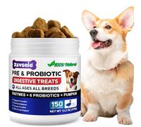 Probiotics for Dogs with Prebiotics - Dog Probiotics for Gut Health | Supports Digestive Enzymes, Itchy Skin, Immunity | All Ages & Breeds, Natural Dog Probiotic Supplement - 150 Soft Chews Duck Flavo