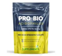 Probiotics for Gut Health | 180 Lactobacillus Acidophilus Tablets (Not Capsules) | High Strength Probiotic Supplement for Men & Women | Vegan, GMO, Gluten Free & UK Made