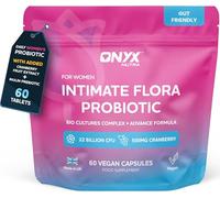 Probiotics for Women - 22 Billion CFU Vaginal Probiotics | Intimate Flora Bio Cultures Complex with Cranberry for pH Balance & Gut Health | Lactobacillus Acidophilus Rhamnosus | 60 Capsules UK Made