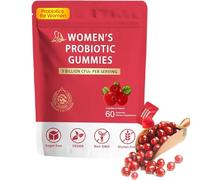Probiotics for Women - Vaginal Health Gummies with Cranberry & Prebiotics, pH Balance Support, Feminine Flora, Digestive & Immune Health, 60 Vegan Gummies