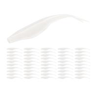 Probite Fork Tail Soft Lures - Realistic Wavy Tail Soft Bait Grub Swimbaits for Saltwater & Freshwater - Perfect for Bass, Trout, Crappie & More (2.75inch,50pcs,Albino)