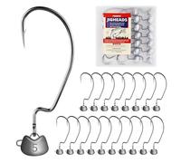 Probite Swing Weedless Ned Rig Jig Heads - 20pcs Weedless Jig Head Hooks for Bass Fishing, Ideal for Ned Rig Baits, Durable Jigheads for Fishing, Anglers，3/16oz