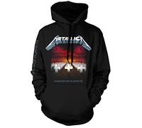 Probity Official Metallica Hoodie - Master Of Puppets Tracks - Black Pullover Hooded Sweatshirt (Small)