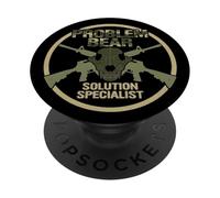Problem Bear Solution Specialist Hunter Bear Hunting PopSockets Adhesive PopGrip