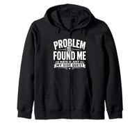 Problem Found Me Funny Math Solver Graphic Zip Hoodie