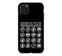 Problem Found Problem Gone Pest Control Prohibition Icon Set Case for iPhone 11 Pro Max