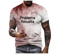 Problem Solved Bloody Shirt I am Fine Tshirt Shirt Blood Splatter Bloody Halloween Im Fine Costume Halloween Shirts Funny Shirts Print T for Men It's Not My Blood (Red, M)