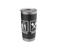 Problem Solved Dart Player Darts Dartboard Triple Bullseye Stainless Steel Insulated Tumbler