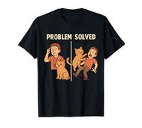 Problem Solved Funny Cat Meme Gaming Design T-Shirt