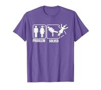 Problem-Solved Funny Humor Stick Man T-Shirt, Men, Purple Heather, 3X-Large