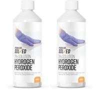 Problem Solved - Hydrogen Peroxide 3% Solution 500ml - Multi-Purpose Surface Cleaner & Sanitiser - Mould & Mildew Remover - Stain & Odour Eliminator - Kitchen, Bathroom, Laundry Use (Pack of 2)