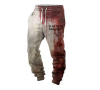Problem Solved Jogging Bottoms, Chino Trousers, Men's Stretch Sweatpants, Gothic Blood Splash Pattern with Drawstring, Training Trousers, Bloody Casual Trousers, Vintage Sports Trousers, Lightweight