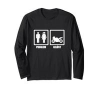 Problem Solved Motorcycle Driving Motorcyclist Long Sleeve T-Shirt