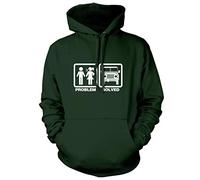 Problem Solved Off Roading 4x4 Funny Mens Womens Ladies Unisex Hoodie-X-Large-Forest