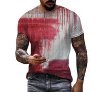 Problem Solved T-Shirt Men's Funny Halloween T-Shirt with Blood Splashes Bloody T-Shirts Crew Neck Horror Bloody Sports Shirt with Blood Injury Short Sleeve Tops Casual Tee Shirts Tops