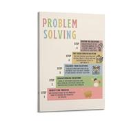 Problem Solving AffirmationWall Decoration Posters Motivational Wall Posters Suitable for Office Gym Bedroom Decoration AestheticFrame-style 12x18inch(30x45cm)