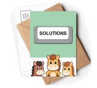 problem solving button Postcards Envelopes Cards Mailing Year Horse
