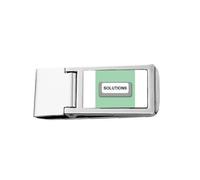 Problem Solving Button Slim Money Clip Stainless Holder Pocket Wallet