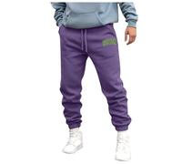 Problem Solving Casual Trousers Men's Halloween Trousers with Bloody Print Casual Trousers Halloween Costume Scary Lightweight Trousers Men (Red, XL), purple, S