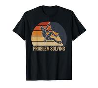Problem Solving Climber Retro Sunset Bouldering Graphic T-Shirt