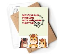 Problem Solving Throttle Panel Postcards Envelopes Cards Mailing Year Horse