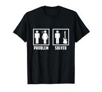 Problem Was Solved Funny Bassist Life Bass Guitar Lover T-Shirt