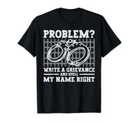 Problem? Write A Grievance and Spell My Name Right Value Graphic T-Shirt, Men, Black, L