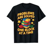 Problems are Solved Brick Builder Building Block T-Shirt