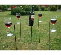 Problems Solved Outdoor Wine Bottle Holder Wine Glass Holder for Parties, Weddings, Garden and BBQ Parties and Picnics