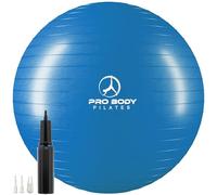 ProBody Pilates Exercise Ball, Multiple Sizes Gym Grade Yoga Ball for Pregnancy, Fitness, Balance, Workout at Home, Office and Physical Therapy (Blue, 55cm)