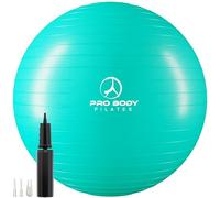 ProBody Pilates Exercise Ball, Multiple Sizes Gym Grade Yoga Ball for Pregnancy, Fitness, Balance, Workout at Home, Office and Physical Therapy (Aqua, 55cm)