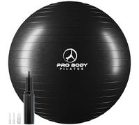 ProBody Pilates Exercise Ball, Multiple Sizes Gym Grade Yoga Ball for Pregnancy, Fitness, Balance, Workout at Home, Office and Physical Therapy (Black, 85 cm)