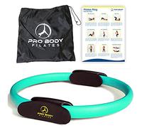 ProBody Pilates Ring Circle, Fitness Ring Magic Circle, Pilates Ring 14 Inch for Thigh Workout, Yoga Ring Thigh Toner, Inner Thigh Exercise Equipment for Women, Pilates Equipment Thigh Master (Aqua)