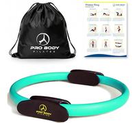 ProBody Pilates Ring Circle, Fitness Ring Magic Circle, Pilates Ring 14 Inch for Thigh Workout, Yoga Ring Thigh Toner, Inner Thigh Exercise Equipment for Women, Pilates Equipment Thigh Master (Aqua)