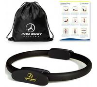 ProBody Pilates Ring Circle, Magic Circle Pilates Ring 14 Inch for Thigh Workout, Yoga Ring Thigh Toner, Home Pilates Equipment for Women, Pilates Circle Fitness Equipment Thigh Master (Black)