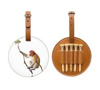 Proboscis Monkey Brown Golf tee Storage Bag - Easy to Carry Around and More efficient in Playing Golf