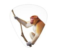 Proboscis Monkey Printed pick set - 12 pieces, thin, medium and thick guitar picks, suitable for guitar, bass, electric guitar and ukulele