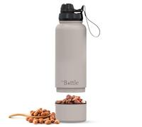 ProBottle Double Wall Insulated Water Bottle - Diversion Safe Storage Stainless Steel 1 Litre Water Bottle with 8 oz Storage Compartment, Wide Mouth Flask with Powder Coated Exterior, 5070002729600
