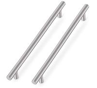 Probrico Hole Center 320mm T Bar Kitchen Cabinet Handle Stainless Steel Brushed Nickel Bedroom Drawer Pulls Wardrobe Door Knobs
