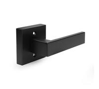 Probrico Matte Black Dummy Handles, Square Bar Half-Dummy Levers, Modern Closet Door Handles, Non-Turning Interior Single Dummy Handle(Exposed Screws, 2 Pack)