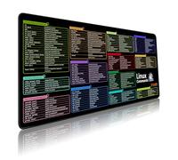 ProbTis Linux Commands Line Mouse Pad, Upgraded Pro Version, Cheat Sheet to Kali/Red Hat/Ubuntu/OpenSUSE/Arch/Debian/Unix Programmer, Extended Large Desk Mat, 35.4”×15.7", Back to School