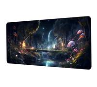 ProbTis Mushroom Mouse Pad, Large Gaming Anime Mouse Pad, Non-Slip Rubber Base, Extended Desk Protector, 31.5”x11.8”