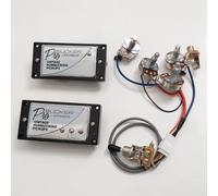 ProBucker Alnico 2 Humbucker Pickups Set for Gibson Les Paul Pickups,Neck and Bridge Pickups 2-Conductor 2V2T Wiring Harness,Neck (7.5 K, 50 mm) + Bridge (8.4 K, 52 mm) Vintage Tone Upgrade (Chrome)