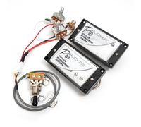 ProBucker Alnico 2 Humbucker Pickups Set for Gibson Les Paul Pickups,Neck and Bridge Pickups with 2-Conductor 1V1T Wiring Harness, Vintage Tone Upgrade(Chrome-1V1T)