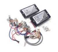 ProBucker Alnico 2 Pack Humbucker Pickup Set for Gibson Les Paul Pickups, Neck and Bridge Pickups with 2 Conductor Quick Connect Terminals, 2V2T Wiring Harness, Upgrade