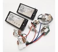 ProBucker Alnico Set of 2 Humbucker Pickups for Gibson Les Paul Pickups Neck and Bridge Pickups with 4 Core Quick Connect Terminals 2V2T Wiring Harness Push Pull Upgrade (Chrome)