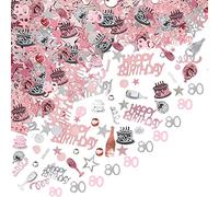 Probuk 20g Pink & Silver Birthday Decorative Confetti for Table Decorations, Gift Bags, Invitations, Cake Stands