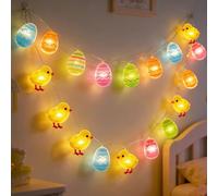 Probuk Easter Decorations for Home, 2M 20 LED Easter Egg Lights Battery Operated, Colorful Easter String Lights for Indoor Outdoor Window, Spring Garland Hanging Decor for Tree, Party, Bedroom