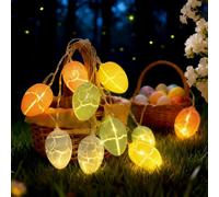 Probuk Easter Decorations for Home, 3M 20 LED Easter Egg Lights Battery Operated, Colorful Easter String Lights for Indoor Outdoor Window, Spring Garland Hanging Decor for Tree, Party, Bedroom