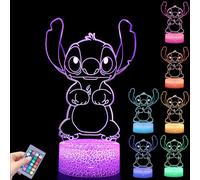 Probuk Night Light 16 Colors 3D Illusion Lamp with Remote &Smart Touch,USB/Battery Operated Anime Art Sculpture Lights for Children's Room Decoration Birthday Holiday Gifts